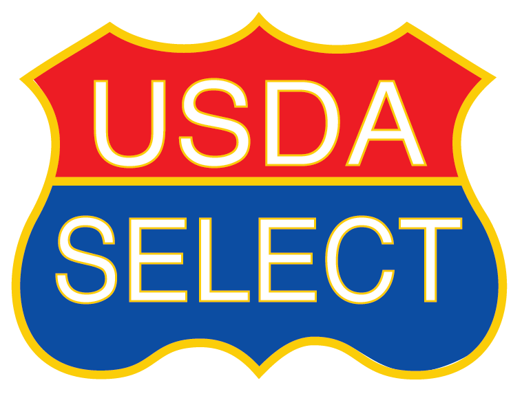 USDA Select Stamp with red and blue and gold outline