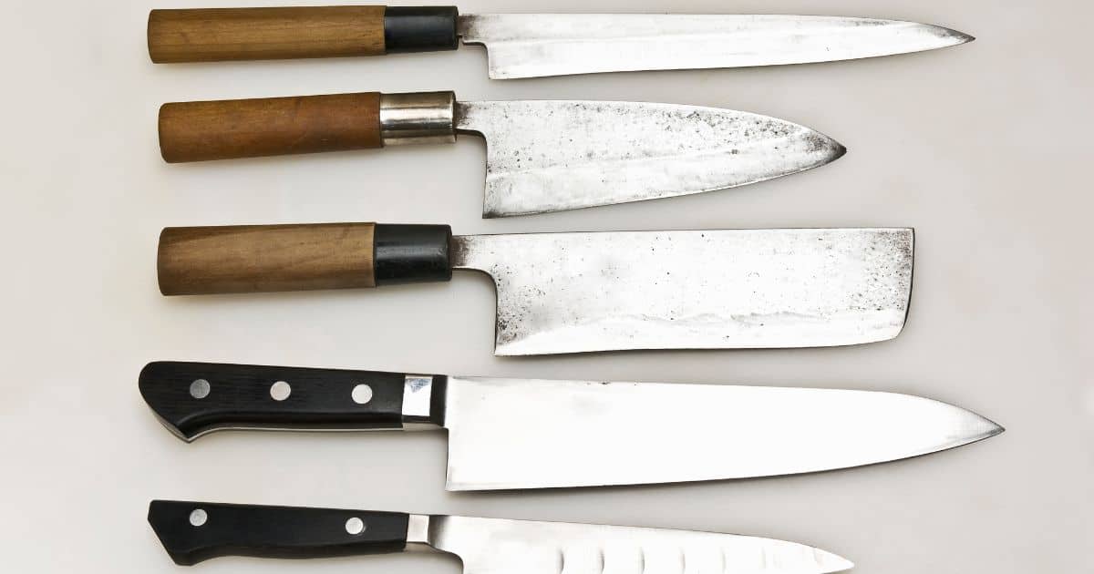 Collection of Japanese Style Knives in both traditional and western styles
