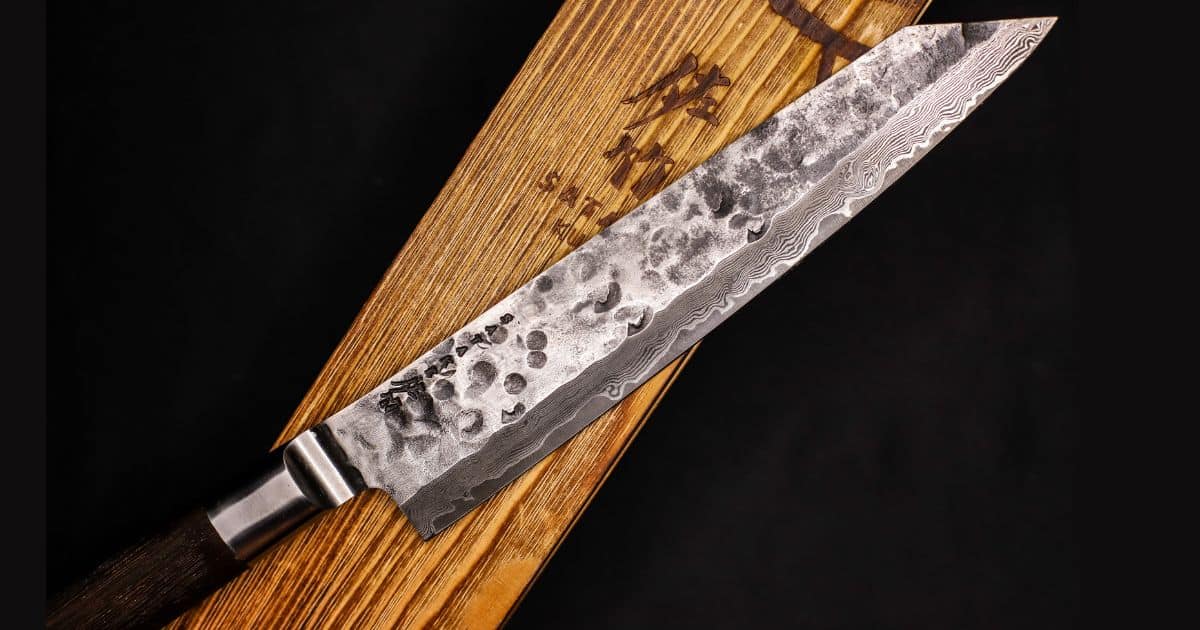 Beautiful Japanese Hammer Finished Knife made from High Carbon Steel